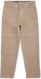 Name it KIDS tapered fit broek NKMSILAS beige Jongens Stretchkatoen Effen 128 - Foto 4