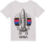 Name it KIDS T-shirt NKMNOBERT NASA met printopdruk wit Jongens Stretchkatoen Ronde hals 122 128 - Thumbnail 3