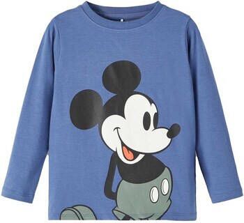 Name it T-shirt T-Shirt Nmmdux Mickey Manica Lunga Blu
