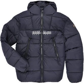 Napapijri gewatteerde winterjas met logo blauw