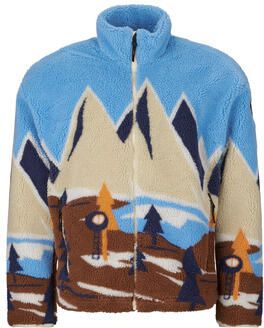 Napapijri Fleecejack in all-over look met opstaande kraag - Foto 4