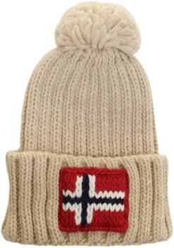 Napapijri Gebreide muts met pompon en Noorse vlag Beige - Foto 2