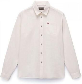 Napapijri Overhemd Lange Mouw G-LINEN LS NP0A4HQ2-N1A1 WHITE WHISPER