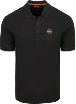 Napapijri Polo Shirt Korte Mouw E-Badge Polo Zwart