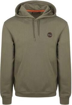 Napapijri Sweater Badge Hoodie Olijfgroen
