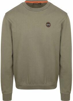 Napapijri Sweater Badge Sweater Olijfgroen