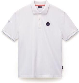 Napapijri T-shirt E-BADGE NP0A4IDA-2061 WHITE HERON