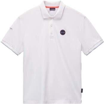 Napapijri T-shirt E Badge Polo Shirt White Heron