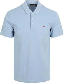 Napapijri T-shirt Ealis Polo Chambray Blauw