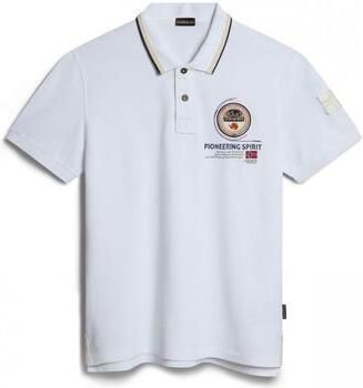 Napapijri Witte Polo met Korte Mouwen en Knopen White Heren