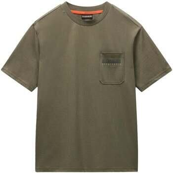 Napapijri T-shirt Korte Mouw Fanes Pocket T-Shirt Tea Leaf