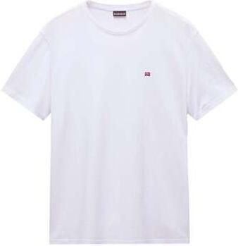 Napapijri Elegant wit geborduurd T-shirt voor mannen White Heren - Foto 5