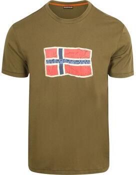 Napapijri T-shirt Korte Mouw T-shirt Mahsa Olijfgroen
