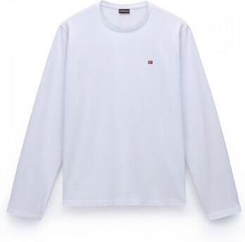 Napapijri T-Shirt Lange Mouw SALIS LS NP0A4HN7-0021 BRIGHT WHITE
