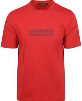 Napapijri T-shirt Logo Rood