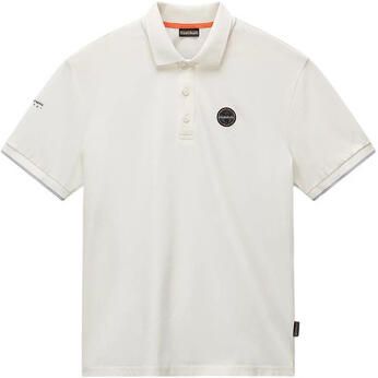 Napapijri T-shirt E-BADGE NP0A4IDA-2061 WHITE HERON