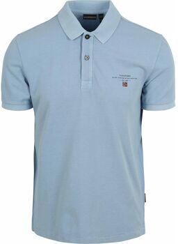 Napapijri T-shirt Polo Elbas Chambray Blauw