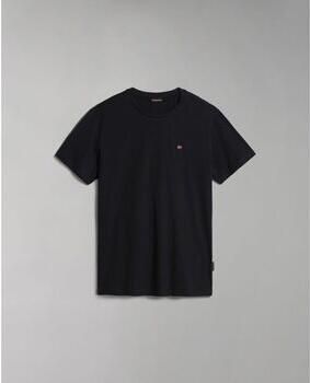 Napapijri Elegant zwart katoenen T-shirt met borduurwerk Black Heren - Foto 3