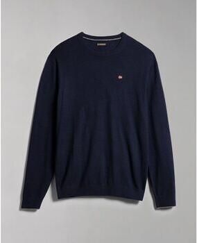 Napapijri Polo Shirts Halve Knoopsluiting Geborduurd Logo Casual Stijl Blue Heren