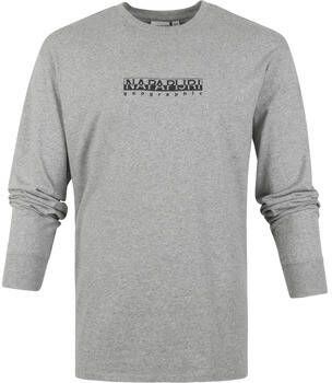 Napapijri T-shirt S-Box Longsleeve T-shirt Grijs