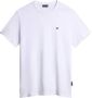 Napapijri Elegant wit geborduurd T-shirt voor mannen White Heren - Thumbnail 1