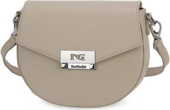 Nerogiardini Leren schoudertas met clipsluiting Beige Dames - Foto 2