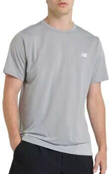 New Balance Sport Short Sleeve T-Shirt men T-Shirts & Polo's grijs Maat XL Kleding