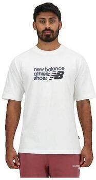 New Balance T-shirt Korte Mouw T-shirt manches courtes col rond blanc