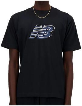 New Balance T-shirt Korte Mouw T-shirt Men's design graphique noir