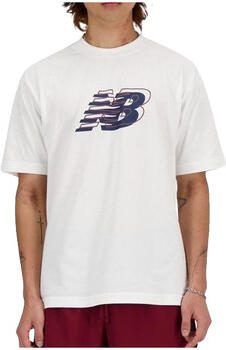 New Balance T-shirt Korte Mouw T-shirt MT41526WT 100% coton blanc
