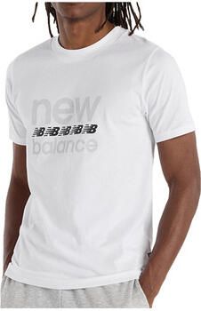 New Balance T-shirt Korte Mouw T-shirt mt51940-wt 100% coton