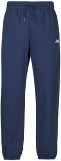 New Balance Geborstelde Fleece Sweatpants met Logo Blue Heren