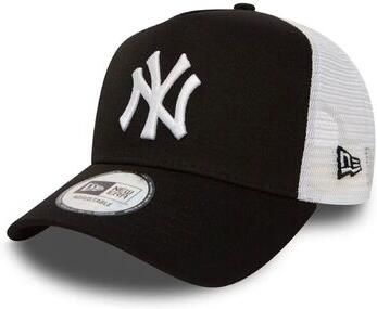 New era Zwart Wit Trucker Logo Yankees Geborduurde Pet Black Heren