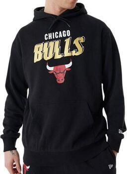 New era Zwarte Bulls Team Script Hoodie Black Heren