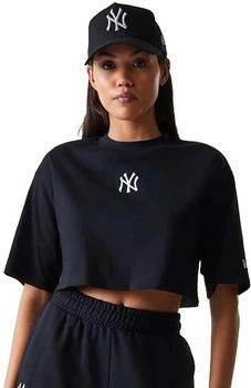 New-Era T-shirt Korte Mouw Wmns Le Midi Crop Tee Neyyan Blk