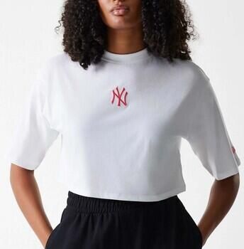 New-Era T-shirt Korte Mouw Wmns Le Midi Crop Tee Neyyan Whi
