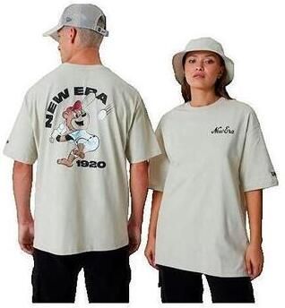 New-Era T-shirt New Era Oversize Graphique Beige