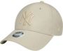 New era Beige Faux Leren Hoed met Logo Beige Dames - Thumbnail 1