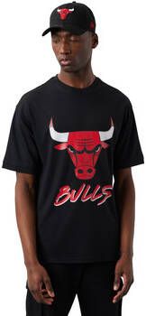 New-Era T-shirt Korte Mouw NBA Chicago Bulls Script Mesh Tee