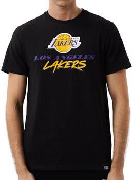 New-Era T-shirt Korte Mouw NBA Los Angeles Lakers Script Tee