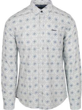 New zealand auckland Overhemd Lange Mouw NZA Overhemd Karson Linnen Blend Blauw