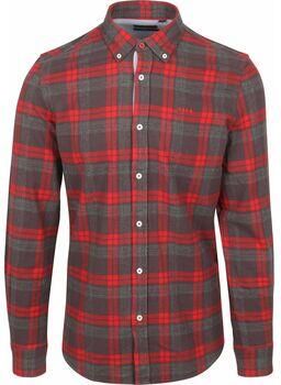 New zealand auckland Overhemd Lange Mouw NZA Overhemd Leon Flanel Antraciet