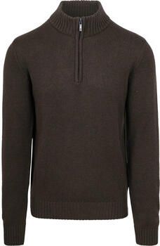 New zealand auckland Sweater NZA Half Zip Trui Wolmix Adan Donkerbruin