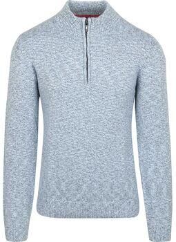 New zealand auckland Sweater NZA Trui Half Zip Thames Milton Slub Blauw - Foto 2