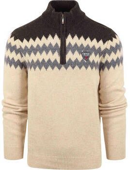 New zealand auckland Sweater NZA Half Zip Trui Ngaroto Wol Beige