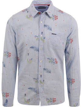New zealand auckland Overhemd Lange Mouw NZA Overhemd Guide Print Blauw