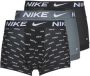Nike Trunk (3 Pack) Boxershorts Kleding LOGO PRINT COOL GREY BLACK maat: XS beschikbare maaten:XS S M L XL - Thumbnail 3