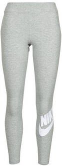Nike Sportswear Essential Legging met hoge taille en logo voor dames Grijs