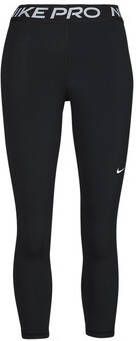 Nike Pro korte legging met vlakken van mesh en halfhoge taille voor dames Zwart