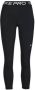 Nike Pro korte legging met vlakken van mesh en halfhoge taille voor dames Zwart - Thumbnail 1